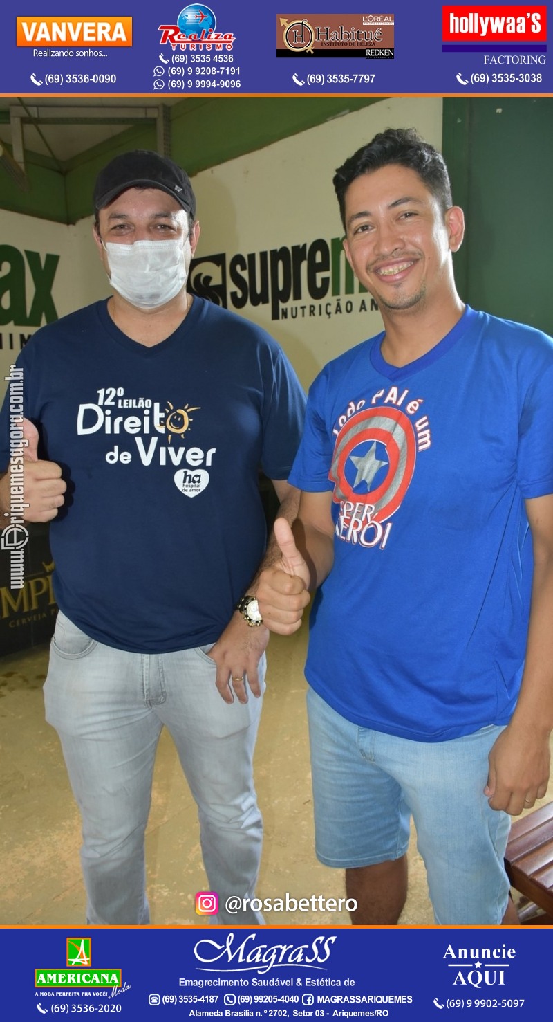 12º Leilão Direito de Viver em Ariquemes em Prol Hospital do amor de Rondônia