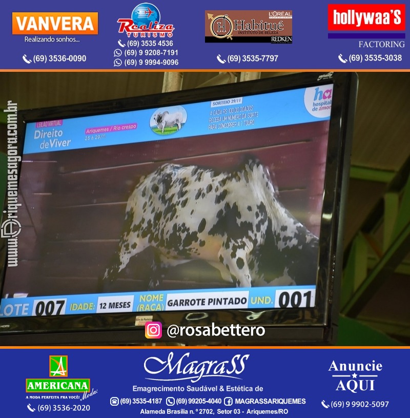 12º Leilão Direito de Viver em Ariquemes em Prol Hospital do amor de Rondônia