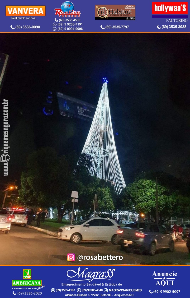 Inauguração Maior Árvore de Natal da REGIÃO NORTE! "NATAL LUZ" Ariquemes Rondônia