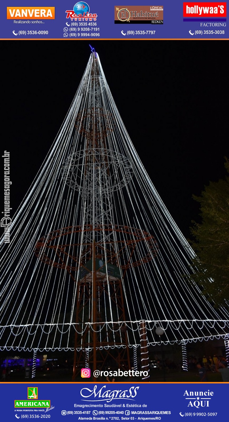Inauguração Maior Árvore de Natal da REGIÃO NORTE! "NATAL LUZ" Ariquemes Rondônia