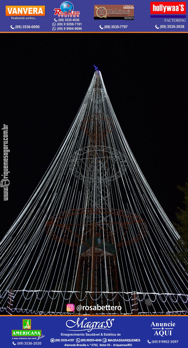 Inauguração Maior Árvore de Natal da REGIÃO NORTE! "NATAL LUZ" Ariquemes Rondônia