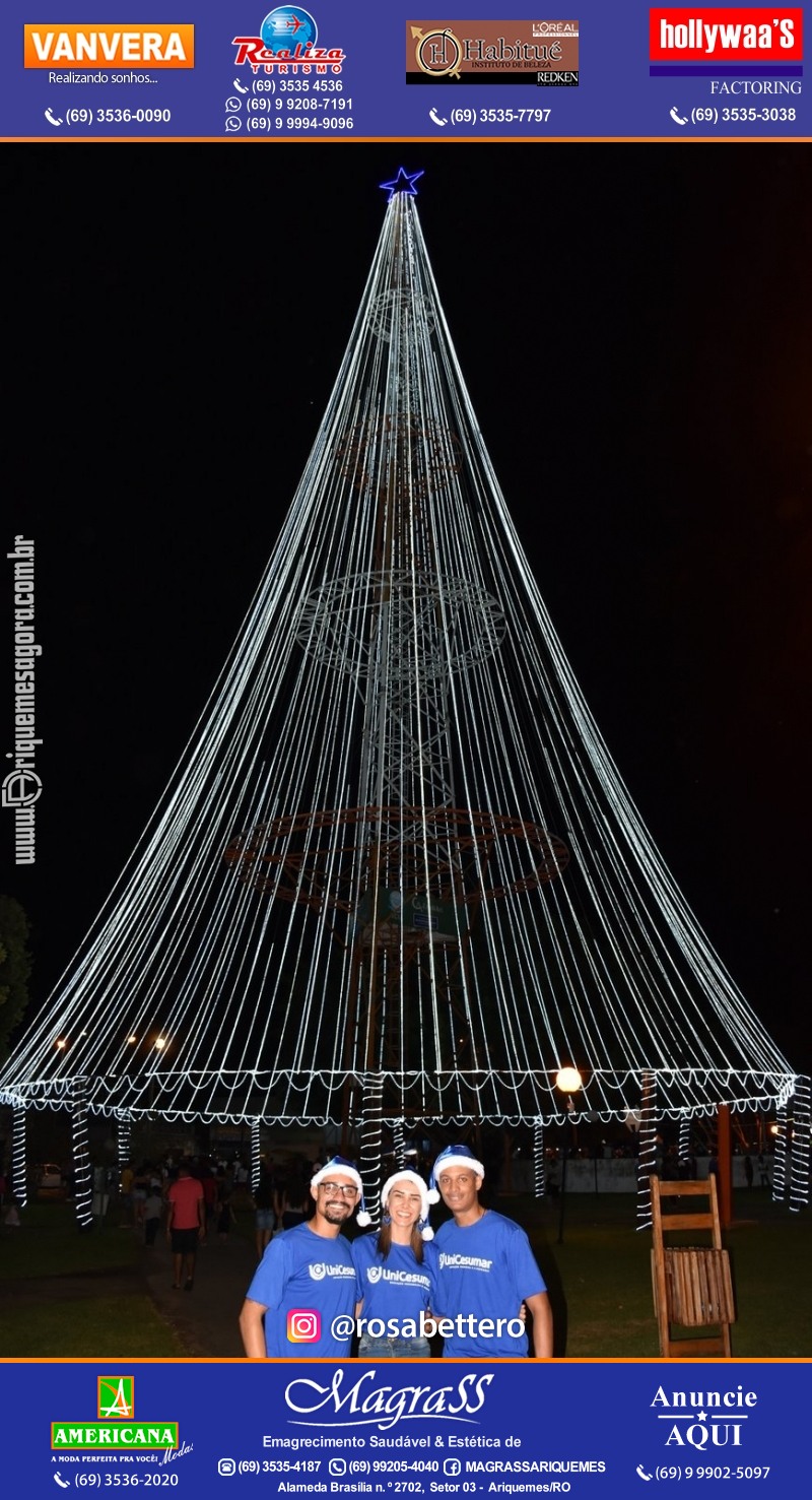 Inauguração Maior Árvore de Natal da REGIÃO NORTE! "NATAL LUZ" Ariquemes Rondônia
