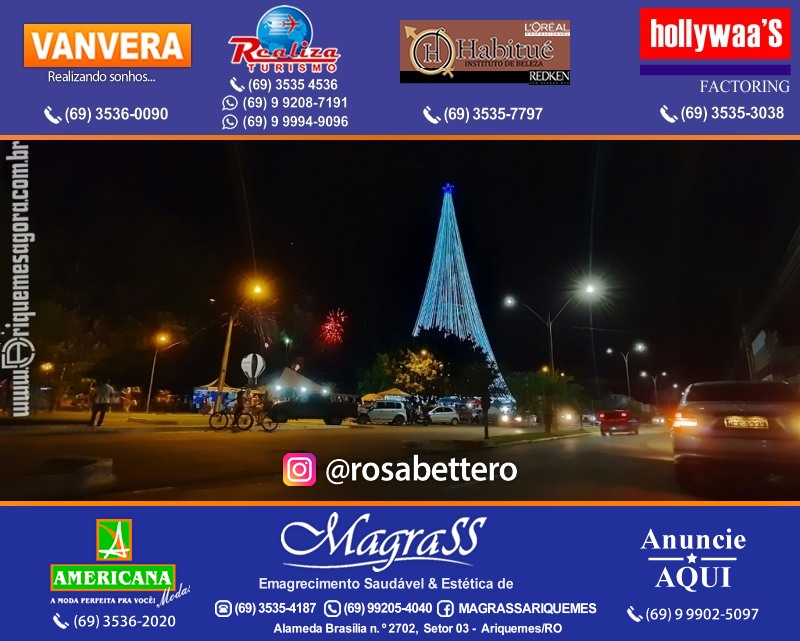 Inauguração Maior Árvore de Natal da REGIÃO NORTE! "NATAL LUZ" Ariquemes Rondônia