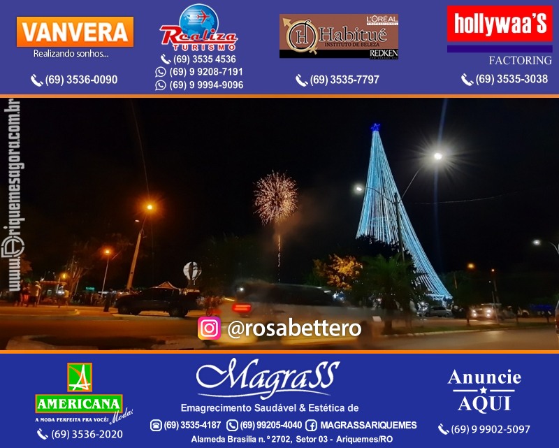 Inauguração Maior Árvore de Natal da REGIÃO NORTE! "NATAL LUZ" Ariquemes Rondônia