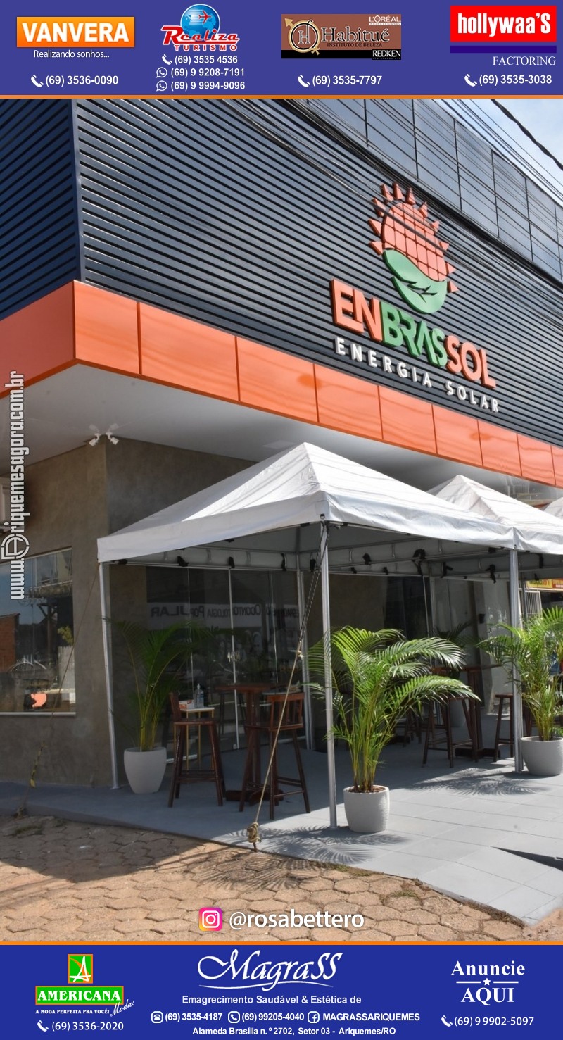 Inauguração da ENBRASSOL ENERGIA SOLAR em Ariquemes Rondônia na Av. Canaã
