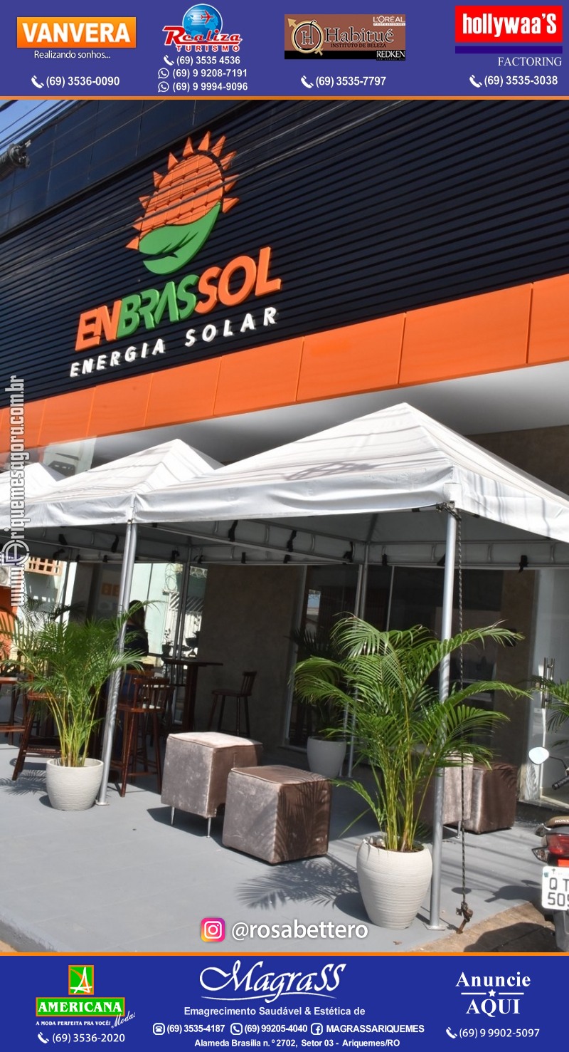 Inauguração da ENBRASSOL ENERGIA SOLAR em Ariquemes Rondônia na Av. Canaã