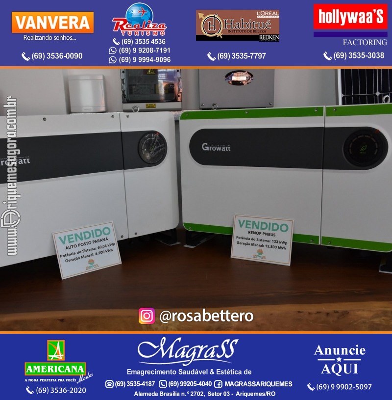 Inauguração da ENBRASSOL ENERGIA SOLAR em Ariquemes Rondônia na Av. Canaã