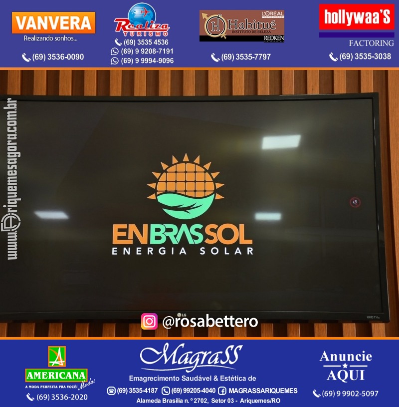 Inauguração da ENBRASSOL ENERGIA SOLAR em Ariquemes Rondônia na Av. Canaã