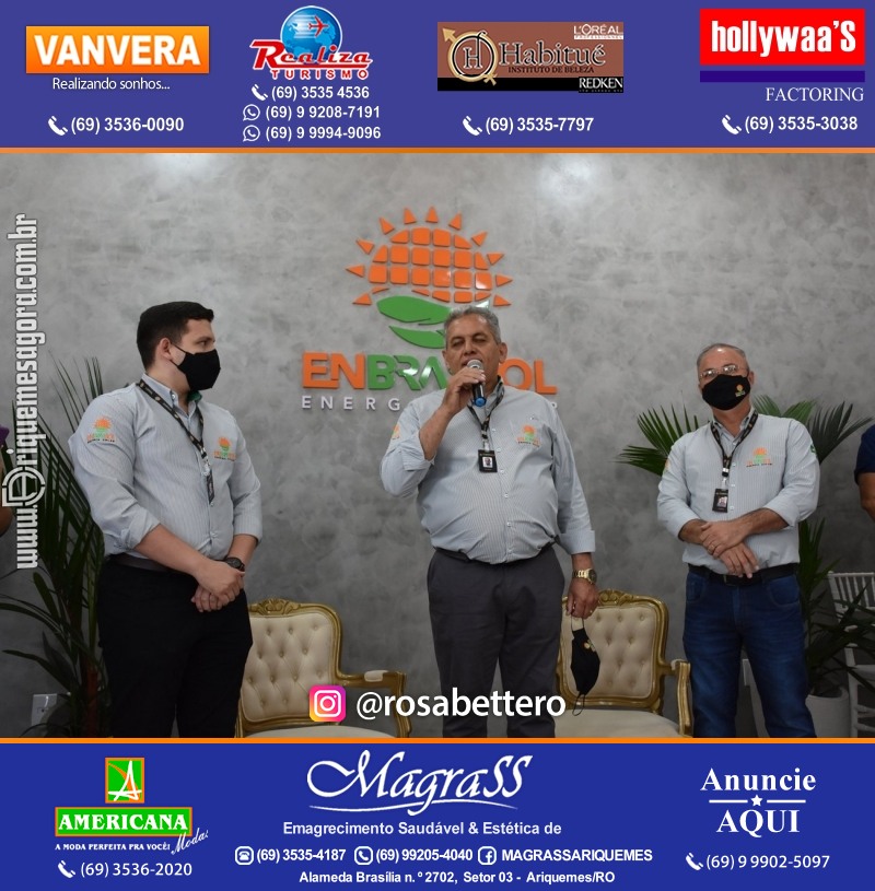 Inauguração da ENBRASSOL ENERGIA SOLAR em Ariquemes Rondônia na Av. Canaã