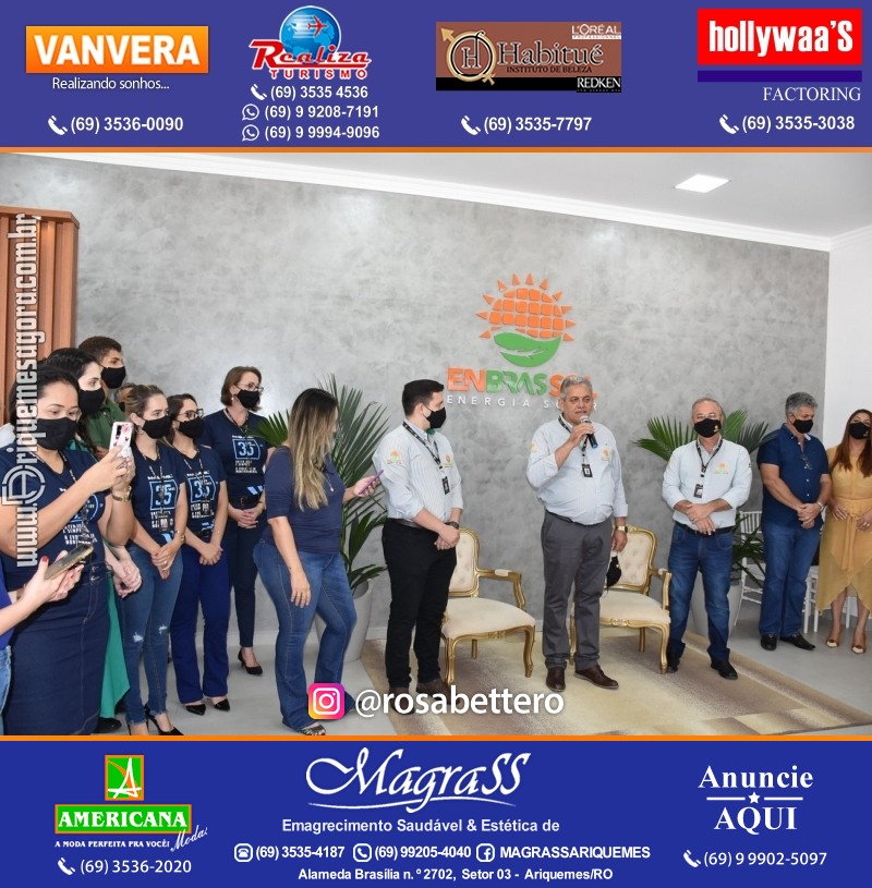 Inauguração da ENBRASSOL ENERGIA SOLAR em Ariquemes Rondônia na Av. Canaã