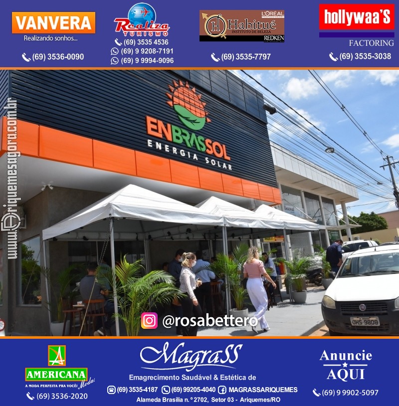 Inauguração da ENBRASSOL ENERGIA SOLAR em Ariquemes Rondônia na Av. Canaã