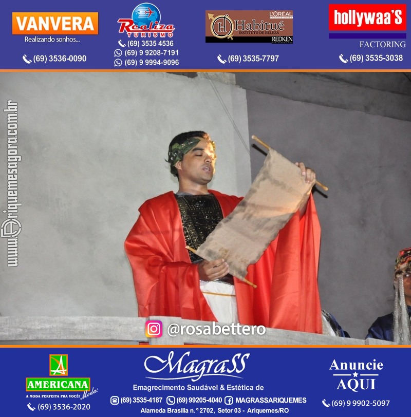 VAMOS LEMBRAR? Teatro “Paixão de Cristo” em Ariquemes