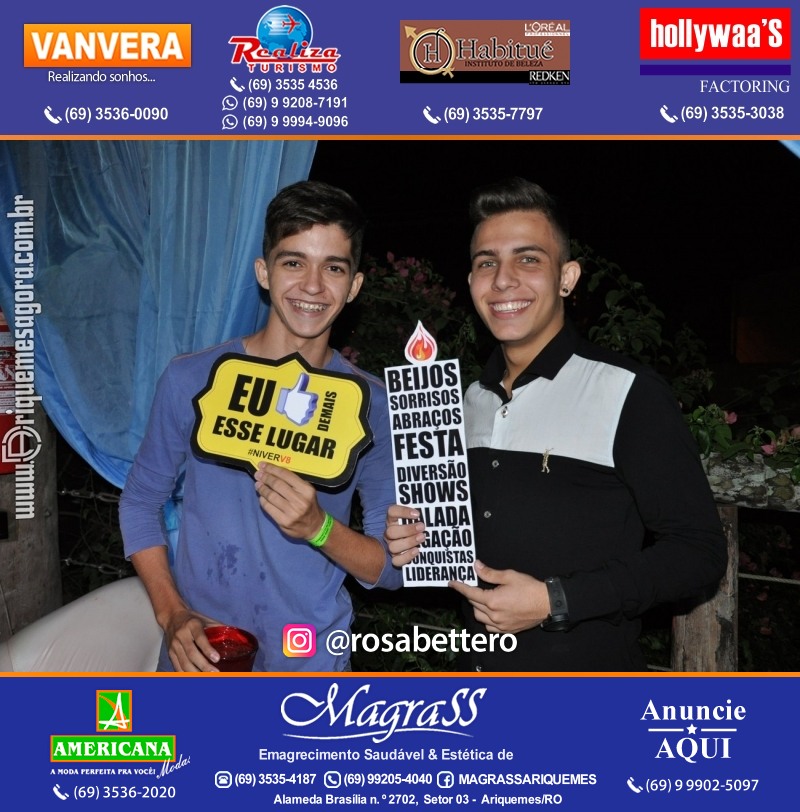 VAMOS LEMBRAR? Aniversário V-8 “Esse é o Lugar” em Ariquemes