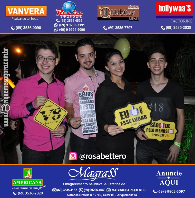 VAMOS LEMBRAR? Aniversário V-8 “Esse é o Lugar” em Ariquemes