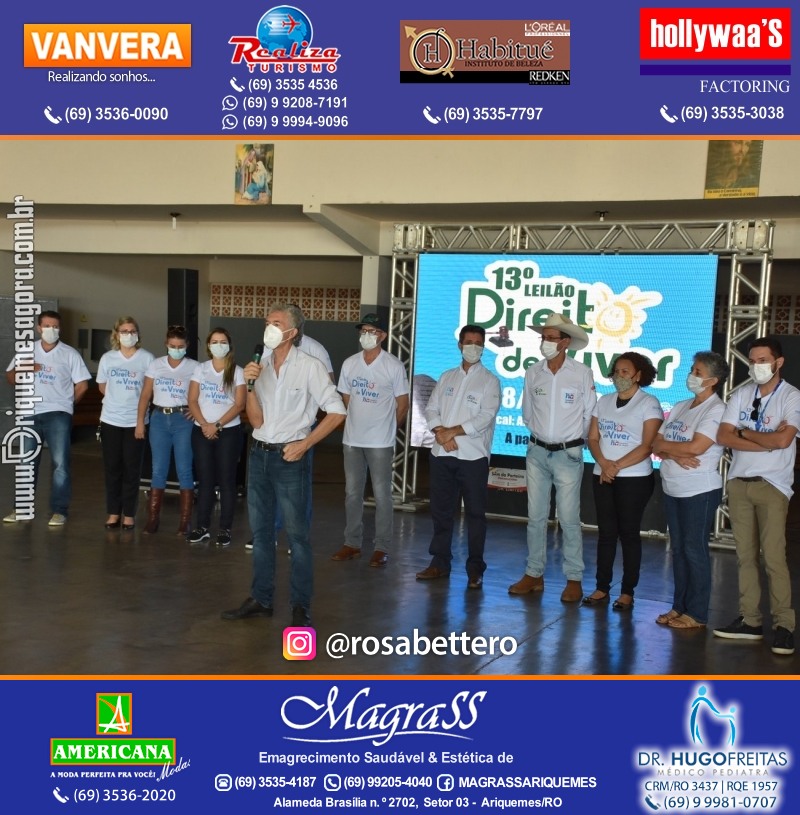 Lançamento 13º Leilão Direito de Viver com Café da Manhã em Ariquemes Rondônia