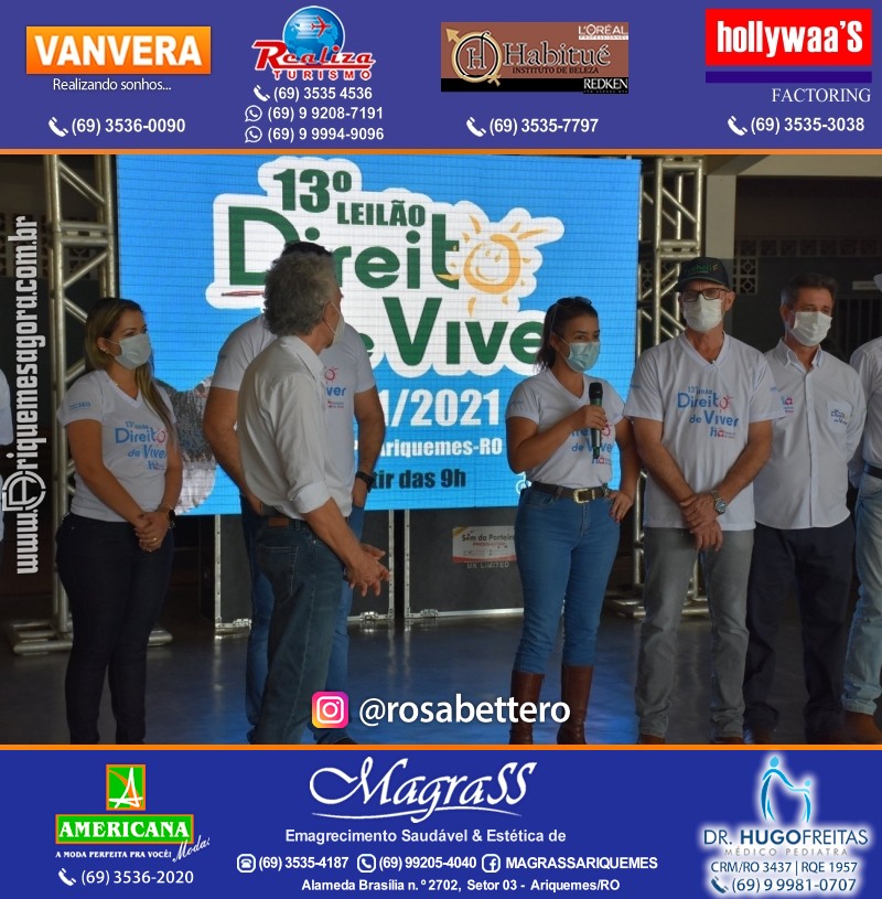 Lançamento 13º Leilão Direito de Viver com Café da Manhã em Ariquemes Rondônia