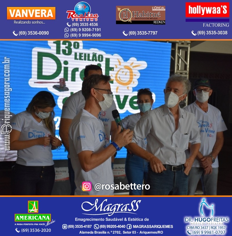 Lançamento 13º Leilão Direito de Viver com Café da Manhã em Ariquemes Rondônia
