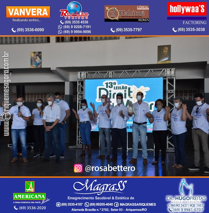 Lançamento 13º Leilão Direito de Viver com Café da Manhã em Ariquemes Rondônia