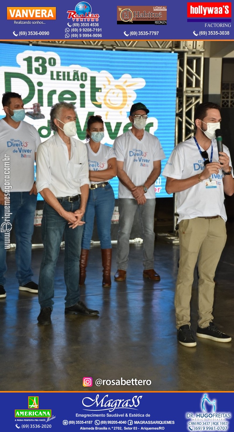Lançamento 13º Leilão Direito de Viver com Café da Manhã em Ariquemes Rondônia