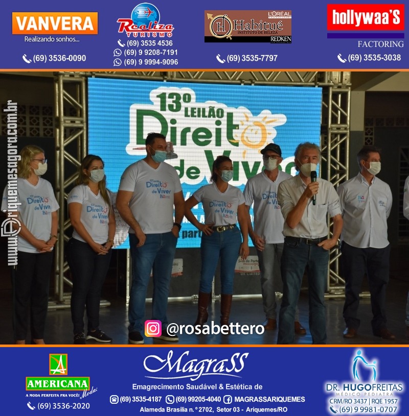 Lançamento 13º Leilão Direito de Viver com Café da Manhã em Ariquemes Rondônia