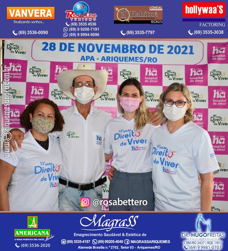 Lançamento 13º Leilão Direito de Viver com Café da Manhã em Ariquemes Rondônia