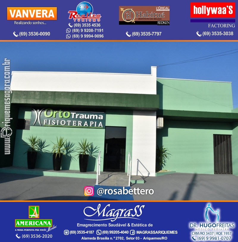 Reinauguração Ortotrauma Fisioterapia NOVO ENDEREÇO - Rua Cacaueiro (5ª Rua) St 01 nº 1656 em Ariquemes-RO