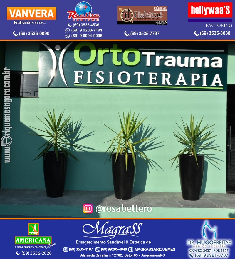 Reinauguração Ortotrauma Fisioterapia NOVO ENDEREÇO - Rua Cacaueiro (5ª Rua) St 01 nº 1656 em Ariquemes-RO