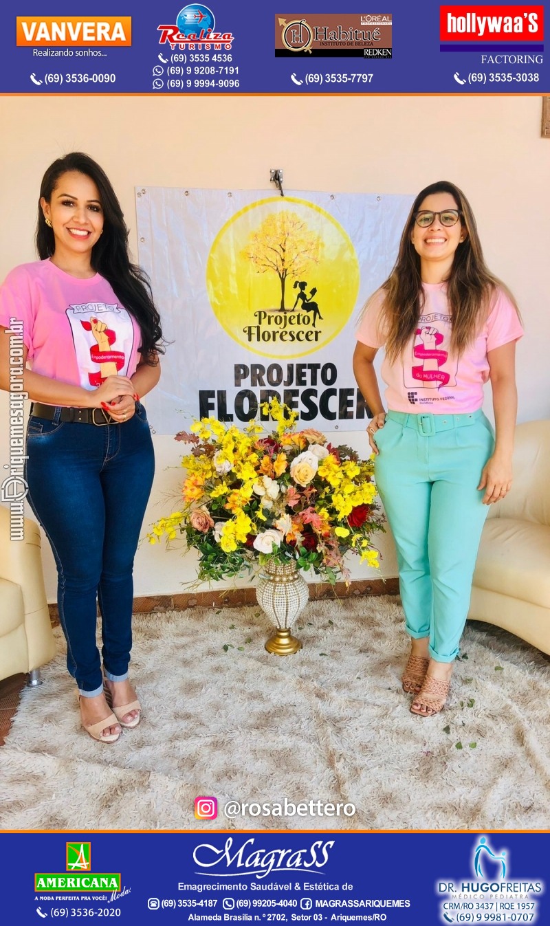 Cursos: Parceria IFRO, Casa Noeli dos Santos e Projeto Florescer para “ EMPODERAMENTO DA MULHER “