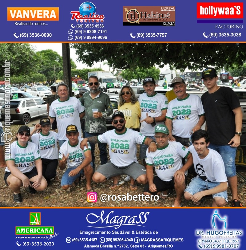 Carreata & Motociata dia 7 de setembro em homenagem ao Brasil e apoio ao Presidente - Ariquemes-RO