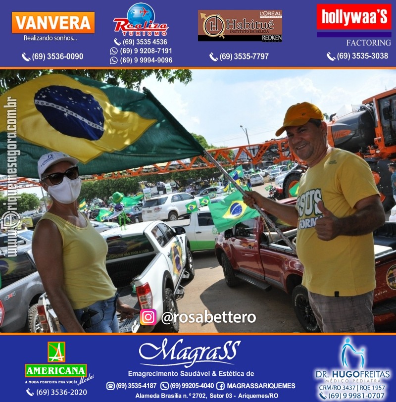 Carreata & Motociata dia 7 de setembro em homenagem ao Brasil e apoio ao Presidente - Ariquemes-RO