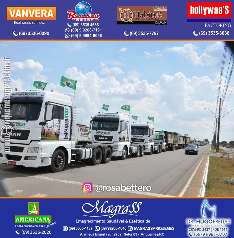 Carreata & Motociata dia 7 de setembro em homenagem ao Brasil e apoio ao Presidente - Ariquemes-RO