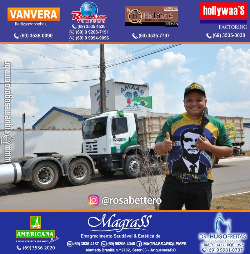Carreata & Motociata dia 7 de setembro em homenagem ao Brasil e apoio ao Presidente - Ariquemes-RO