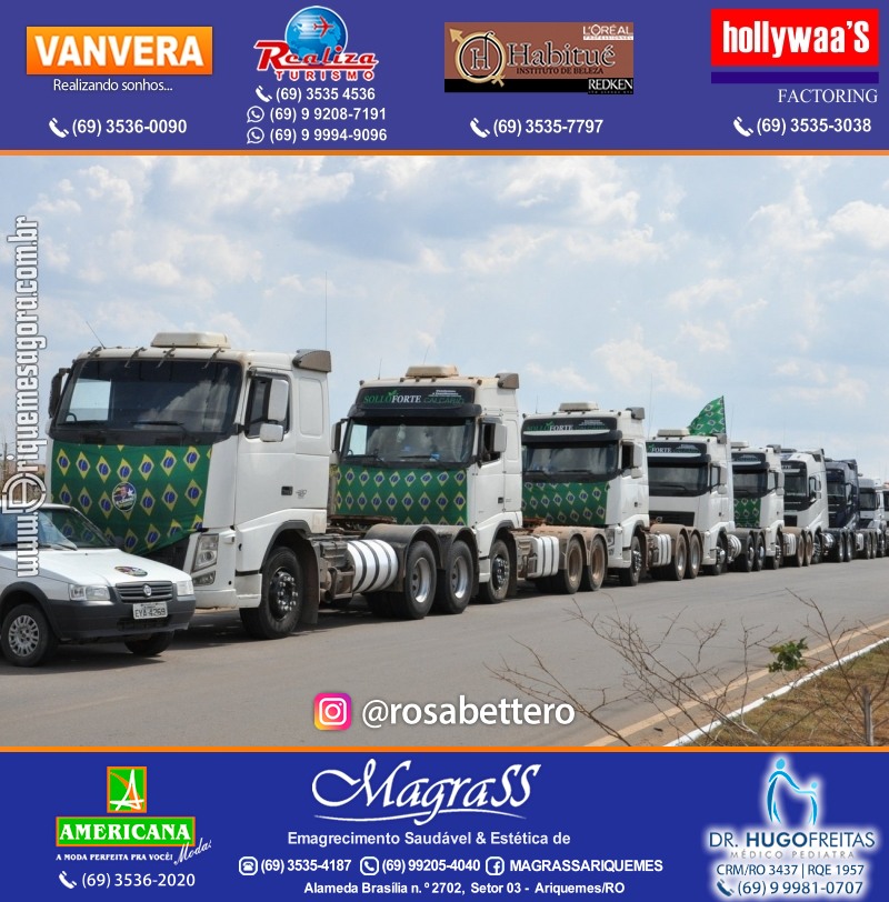 Carreata & Motociata dia 7 de setembro em homenagem ao Brasil e apoio ao Presidente - Ariquemes-RO