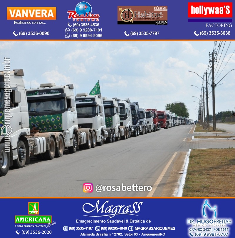 Carreata & Motociata dia 7 de setembro em homenagem ao Brasil e apoio ao Presidente - Ariquemes-RO