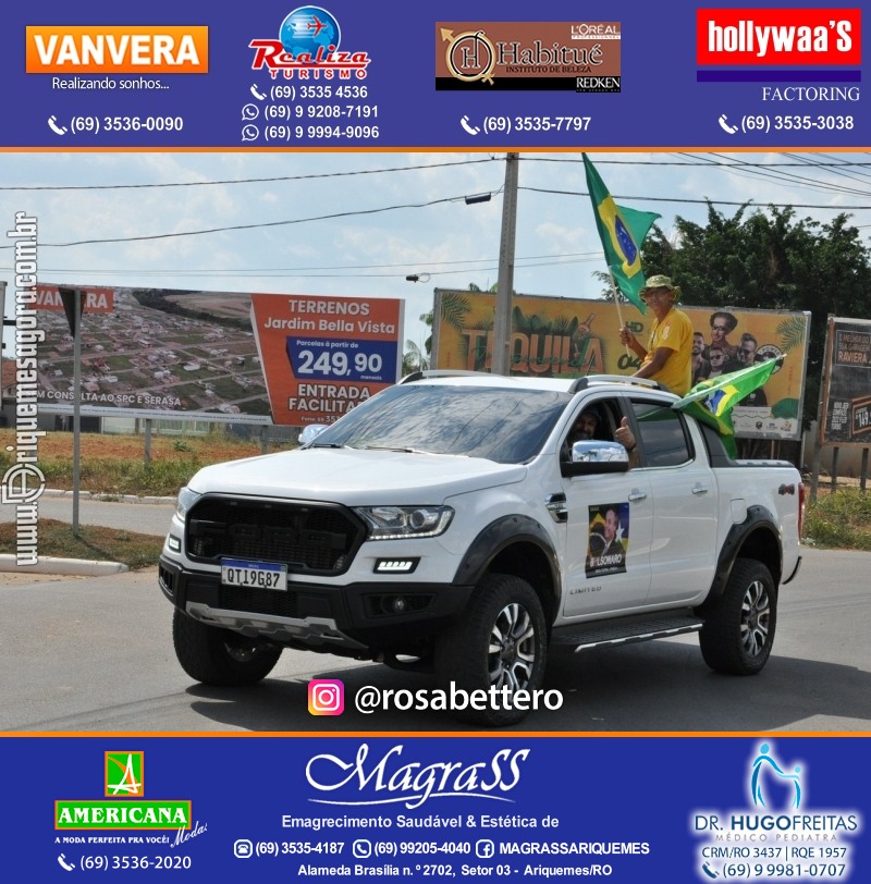 Carreata & Motociata dia 7 de setembro em homenagem ao Brasil e apoio ao Presidente - Ariquemes-RO