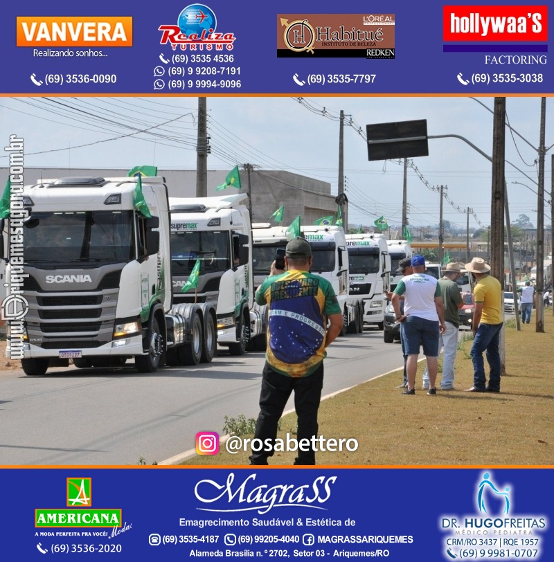 Carreata & Motociata dia 7 de setembro em homenagem ao Brasil e apoio ao Presidente - Ariquemes-RO