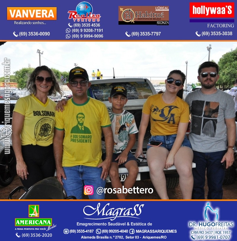 Carreata & Motociata dia 7 de setembro em homenagem ao Brasil e apoio ao Presidente - Ariquemes-RO
