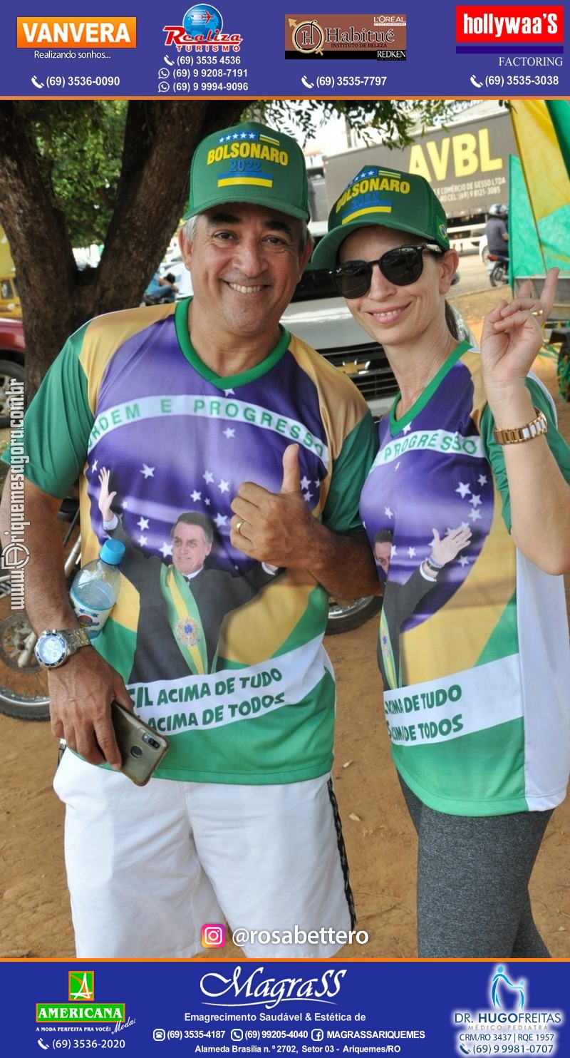 Carreata & Motociata dia 7 de setembro em homenagem ao Brasil e apoio ao Presidente - Ariquemes-RO