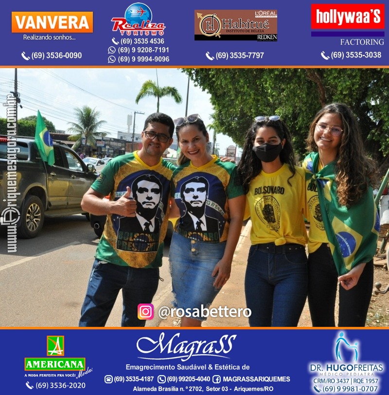Carreata & Motociata dia 7 de setembro em homenagem ao Brasil e apoio ao Presidente - Ariquemes-RO