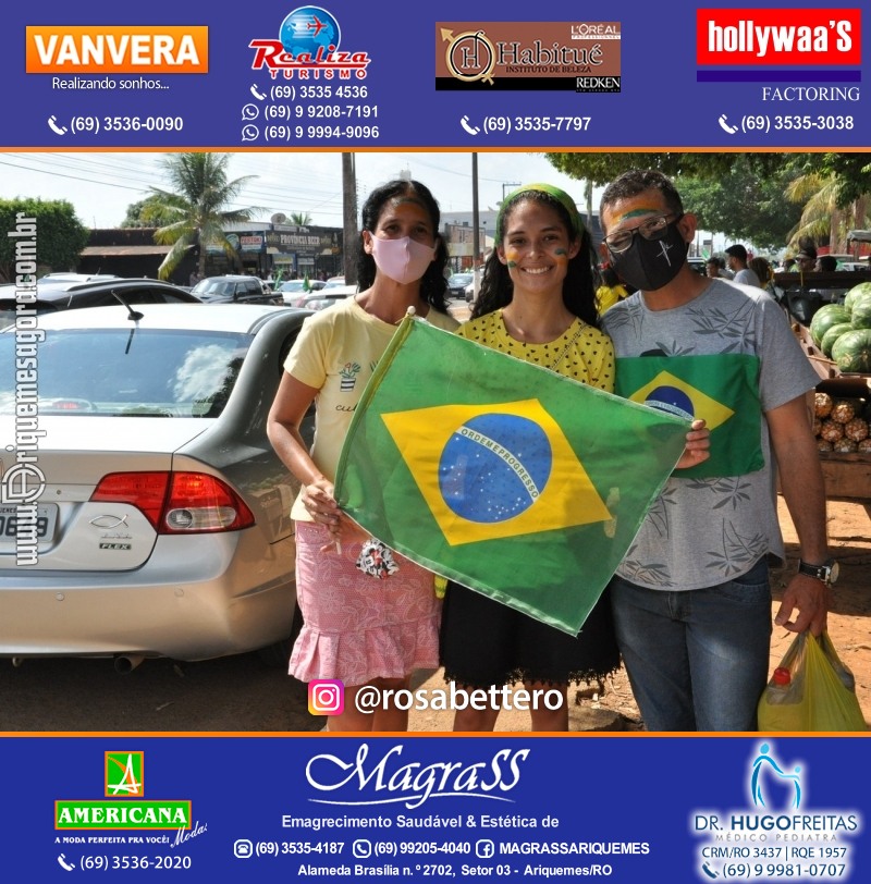 Carreata & Motociata dia 7 de setembro em homenagem ao Brasil e apoio ao Presidente - Ariquemes-RO
