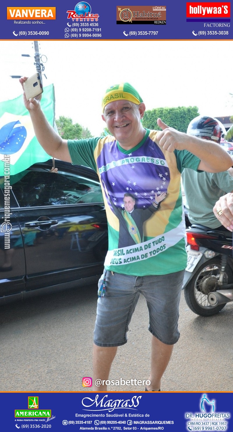 Carreata & Motociata dia 7 de setembro em homenagem ao Brasil e apoio ao Presidente - Ariquemes-RO