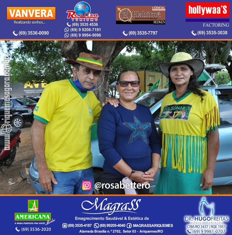 Carreata & Motociata dia 7 de setembro em homenagem ao Brasil e apoio ao Presidente - Ariquemes-RO