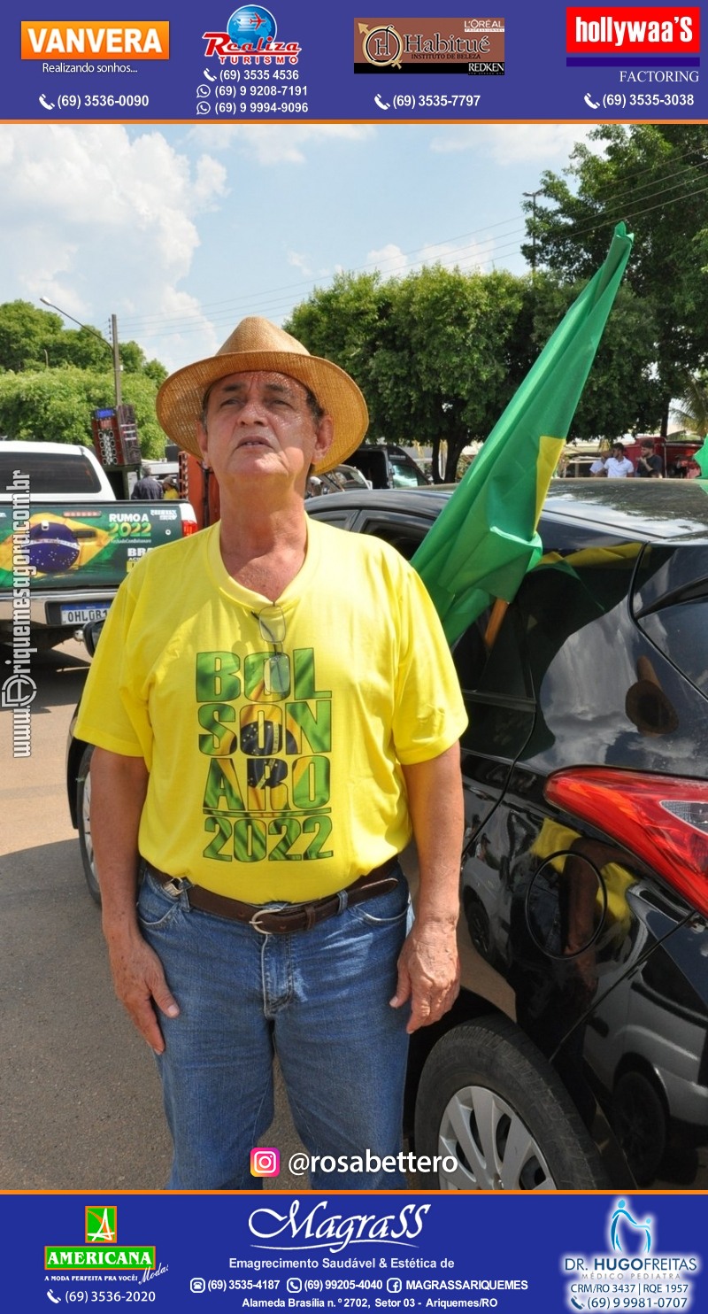 Carreata & Motociata dia 7 de setembro em homenagem ao Brasil e apoio ao Presidente - Ariquemes-RO