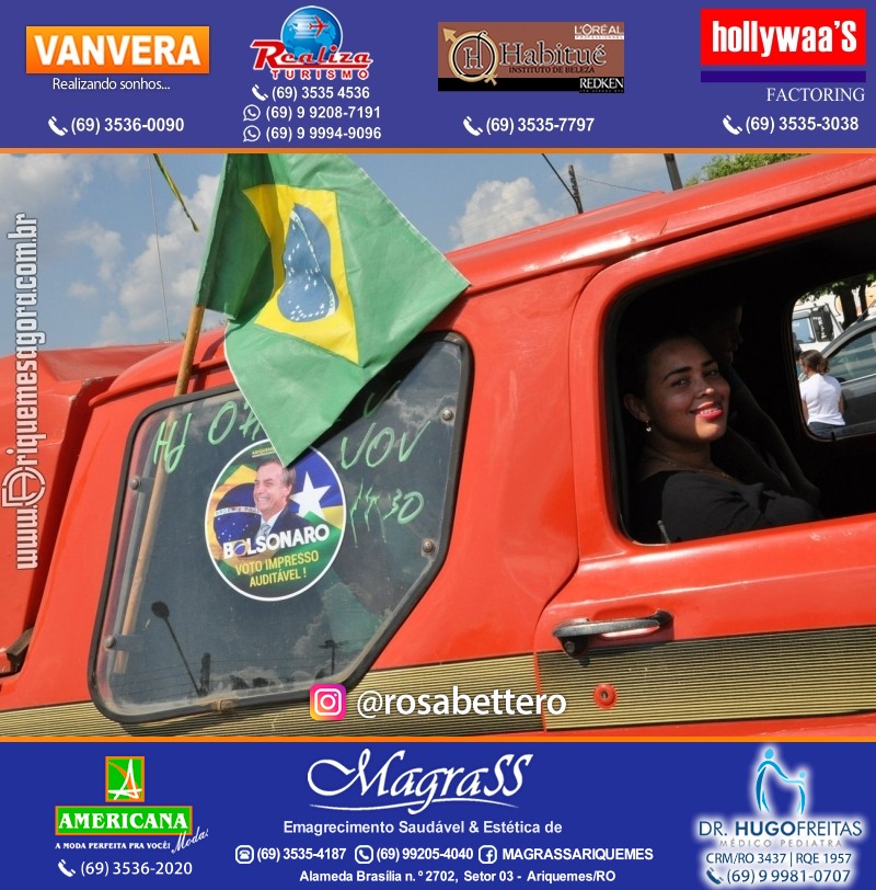 Carreata & Motociata dia 7 de setembro em homenagem ao Brasil e apoio ao Presidente - Ariquemes-RO