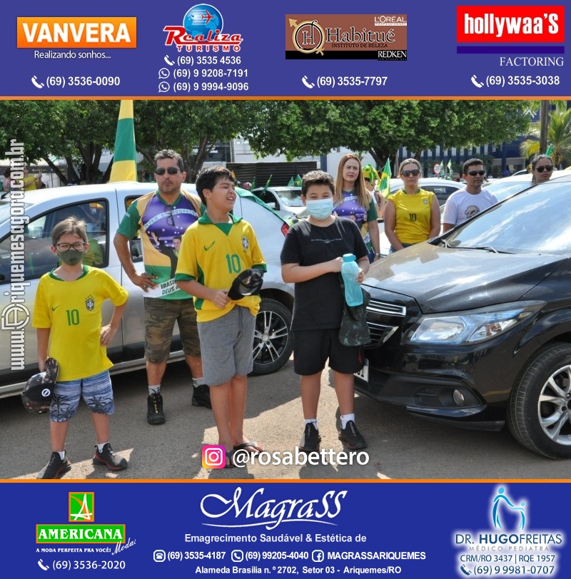 Carreata & Motociata dia 7 de setembro em homenagem ao Brasil e apoio ao Presidente - Ariquemes-RO
