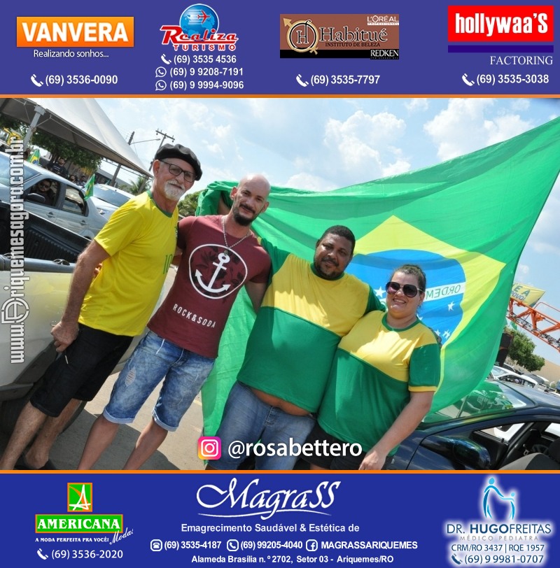 Carreata & Motociata dia 7 de setembro em homenagem ao Brasil e apoio ao Presidente - Ariquemes-RO