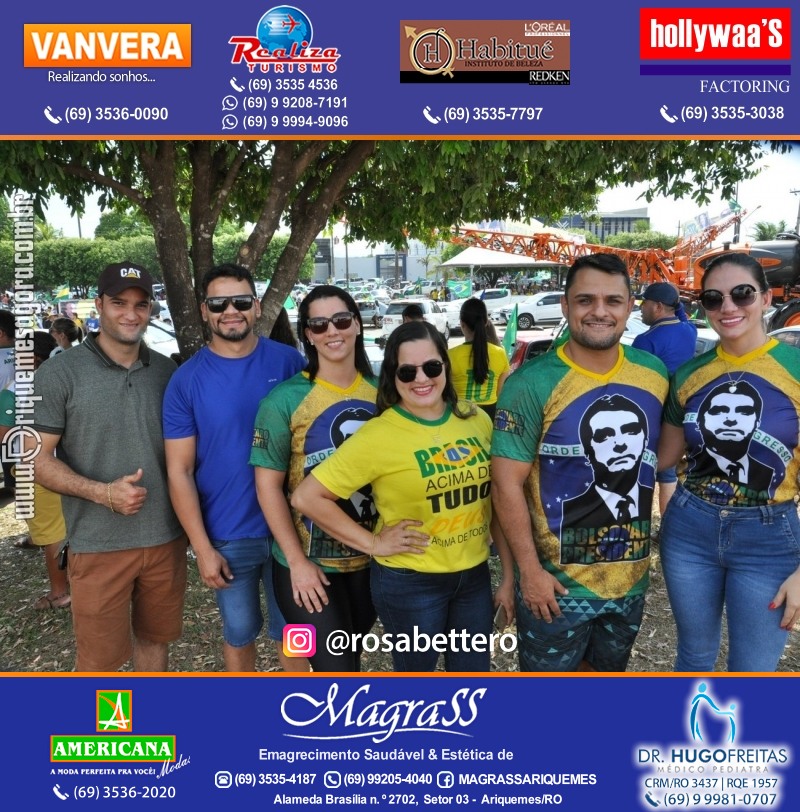 Carreata & Motociata dia 7 de setembro em homenagem ao Brasil e apoio ao Presidente - Ariquemes-RO