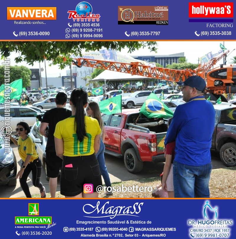 Carreata & Motociata dia 7 de setembro em homenagem ao Brasil e apoio ao Presidente - Ariquemes-RO