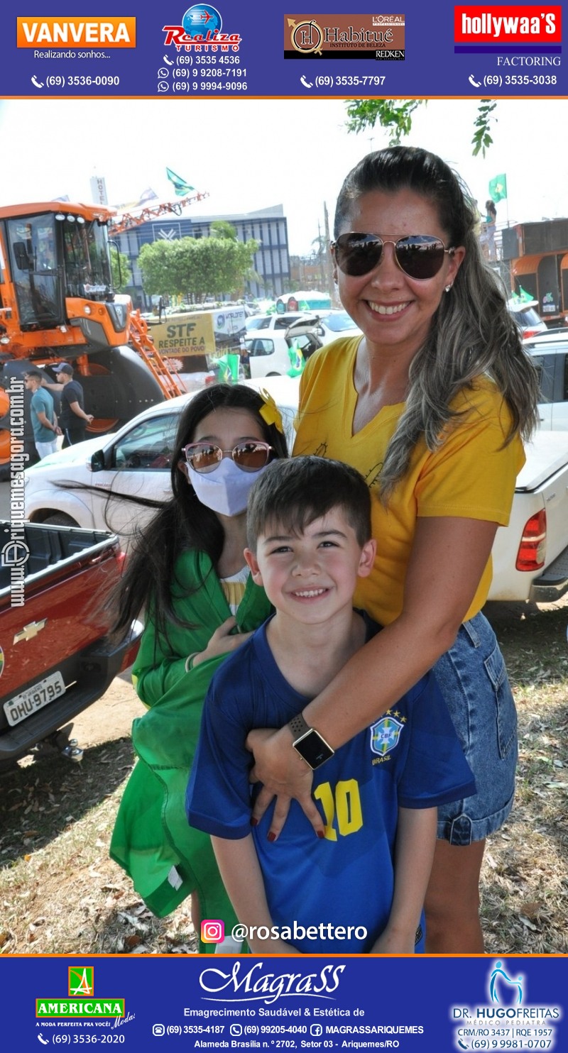 Carreata & Motociata dia 7 de setembro em homenagem ao Brasil e apoio ao Presidente - Ariquemes-RO