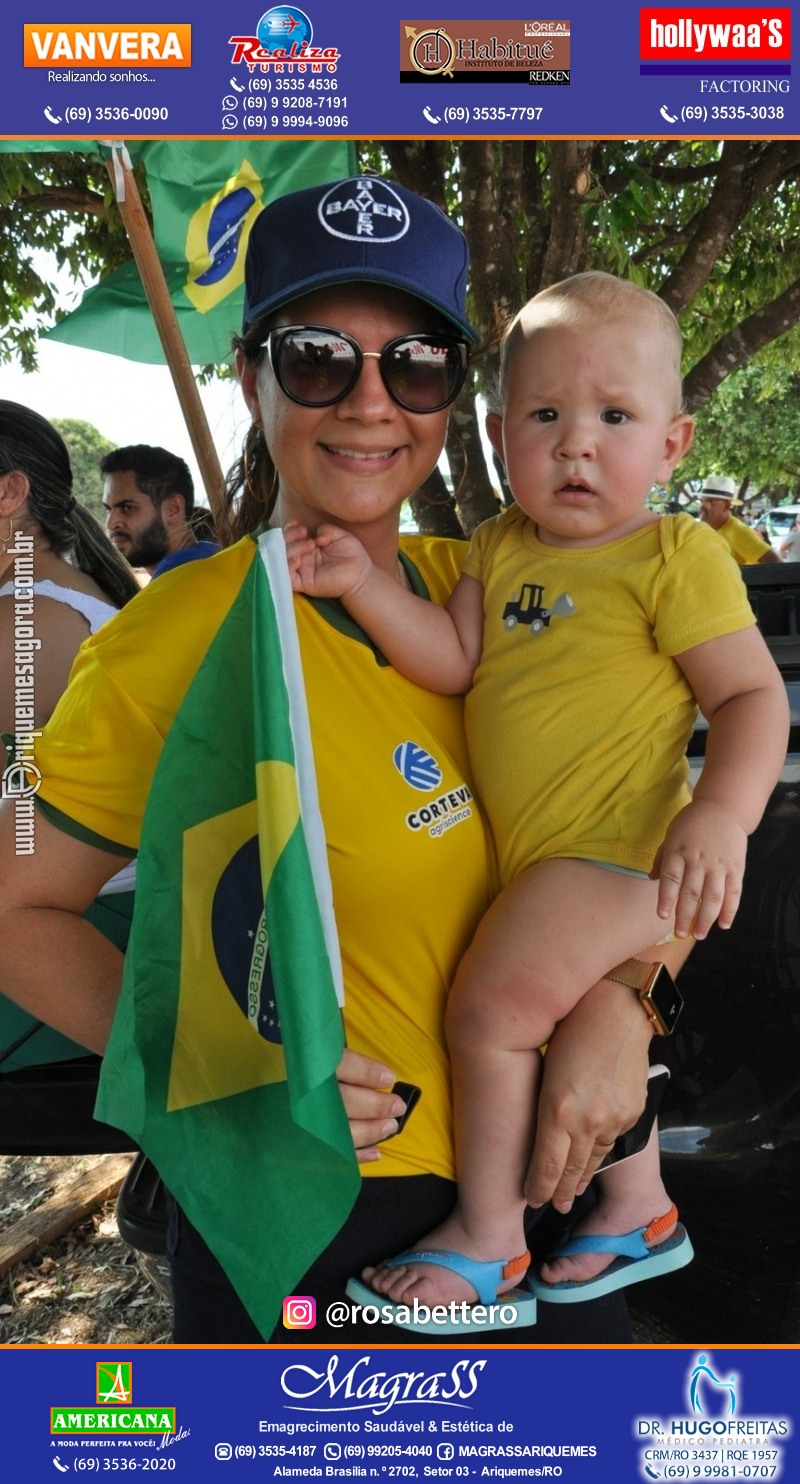 Carreata & Motociata dia 7 de setembro em homenagem ao Brasil e apoio ao Presidente - Ariquemes-RO